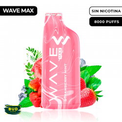 Wave Max 8000 Bud Vape  Strawberry Mint 0mg