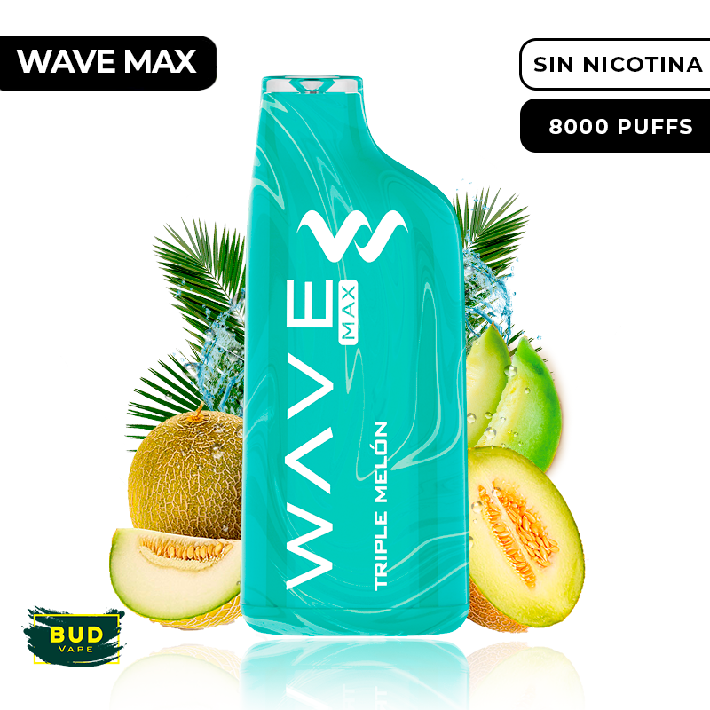 Wave Max 8000 Bud Vape Triple Melon 0mg