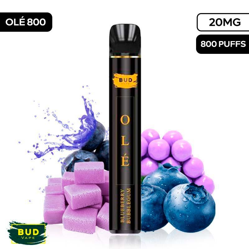 Olé 800 Bud Vape Blueberry Bubblegum 20mg