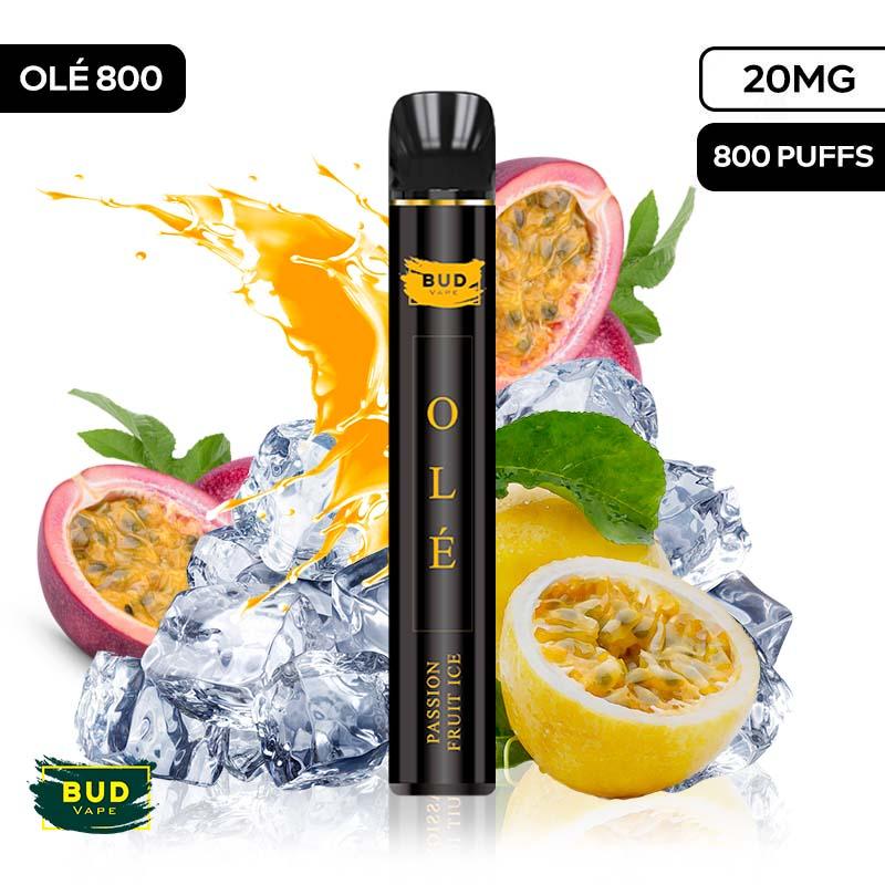 [Olé 800] Pod desechable Passion Fruit Ice 20mg by Bud Vape