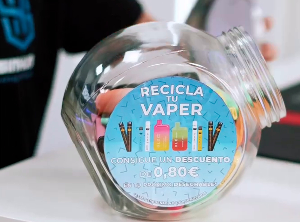 reciclar vaper en tienda